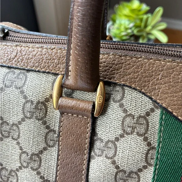 GUCCI Vintage Sherry Line Boston Bag 🤎 - Picture 6 of 16